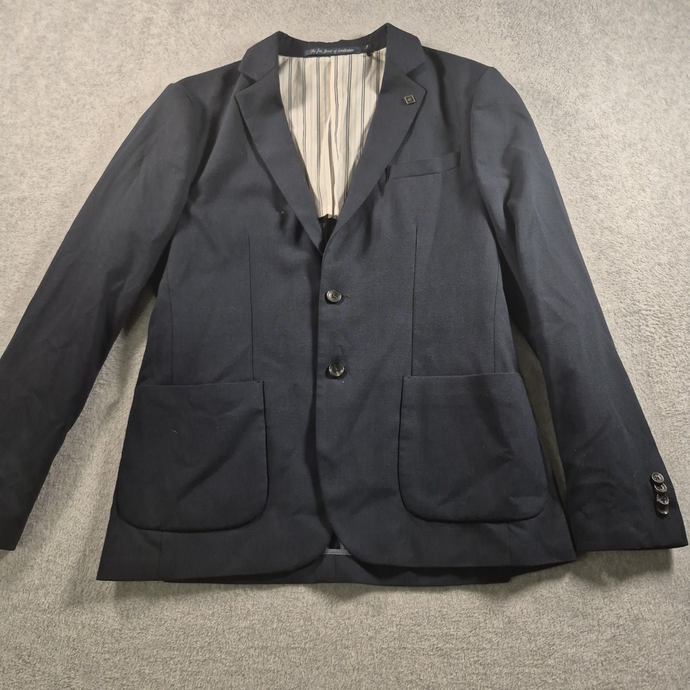 SCOTCH & SODA Mens XL Navy Blue 2 Button Jacket Blazer